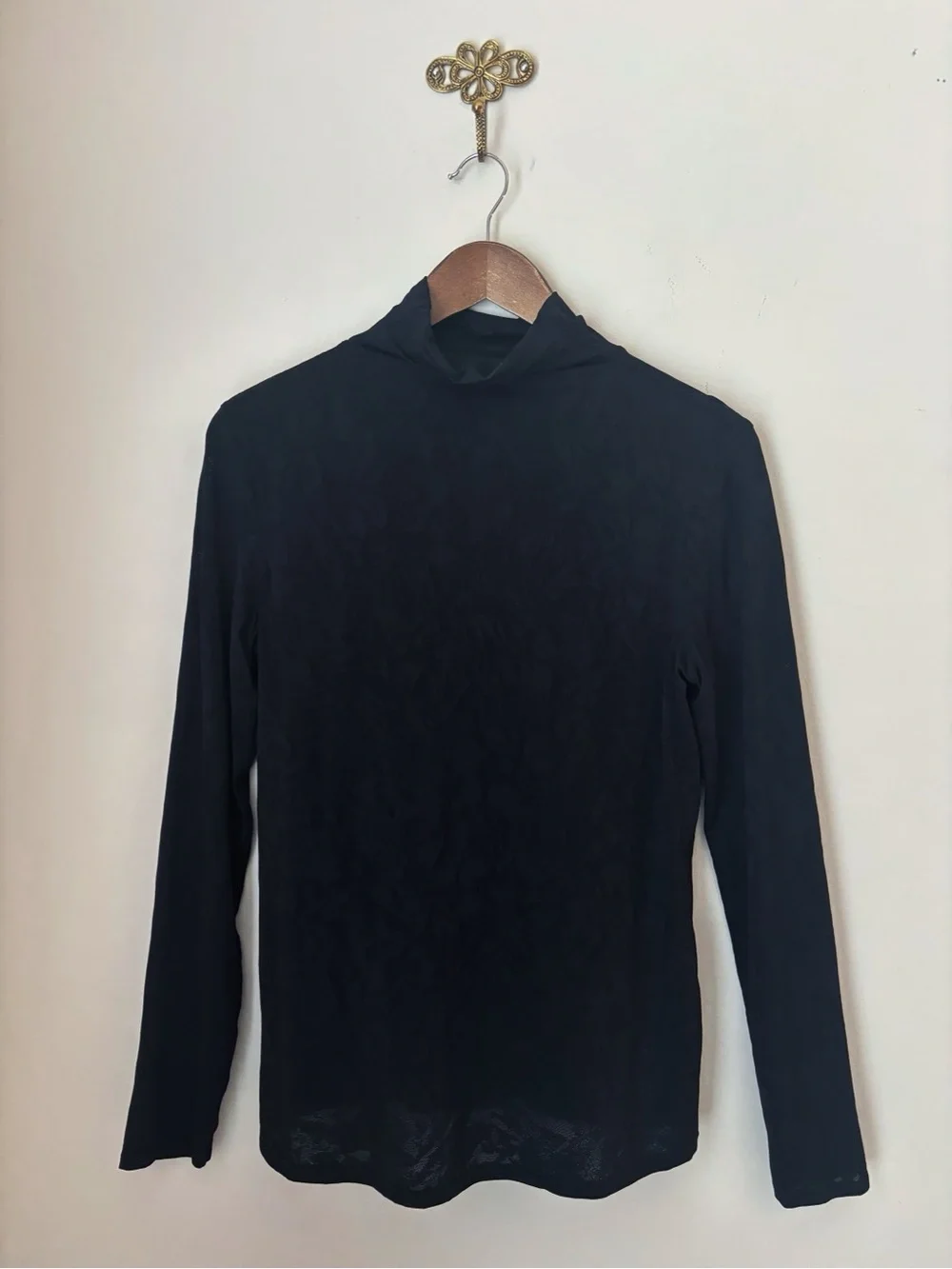 Lululemon Black All Aligned Mock Neck Long Sleeve Shirt Sz 10